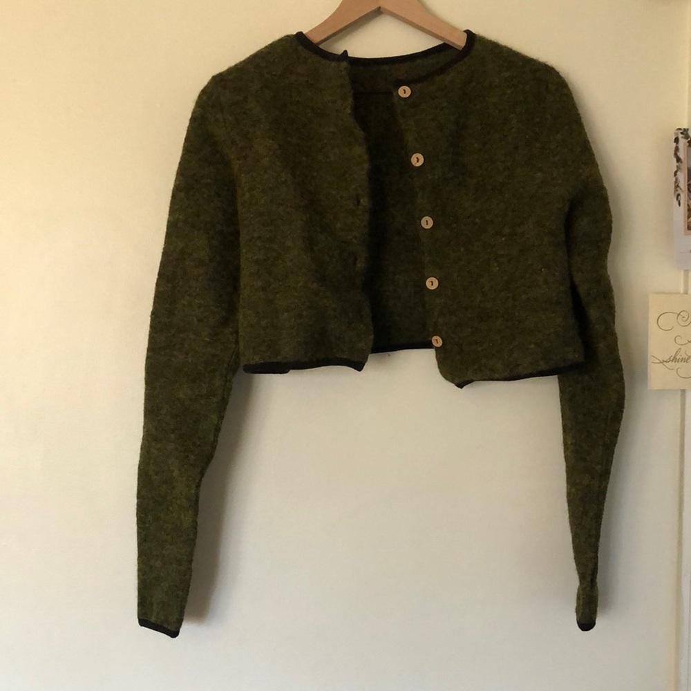 Son de flor cropped wool top